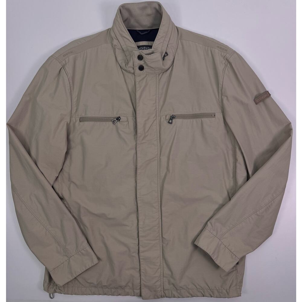 GEOX Men’s Utility Waterproof Jacket Beige Size Large